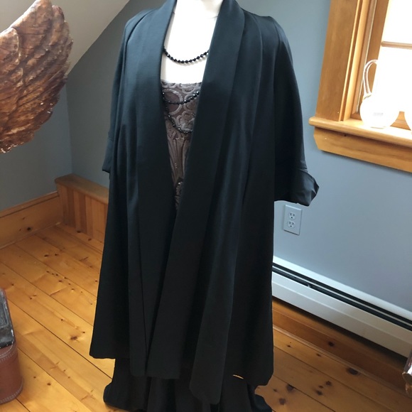 50’s Vtg Black Swing Evening Coat - Picture 6 of 6